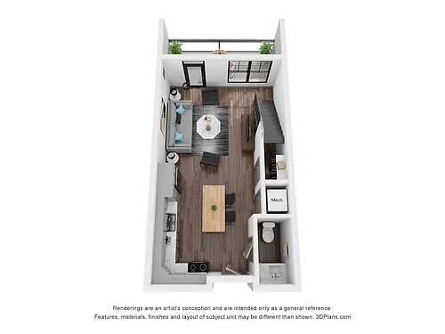 Floor plan Loft L1 - Riverfront