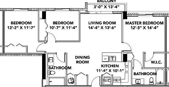 Model C | 3 Bedroom, 2 Bath Model C | 3 Bedroom, 2 Bath