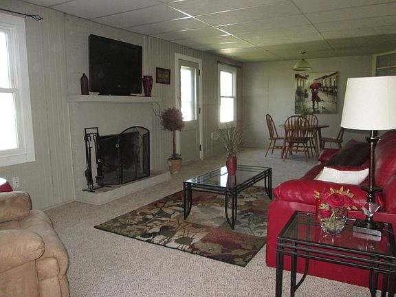 cozy fireplace in family roo