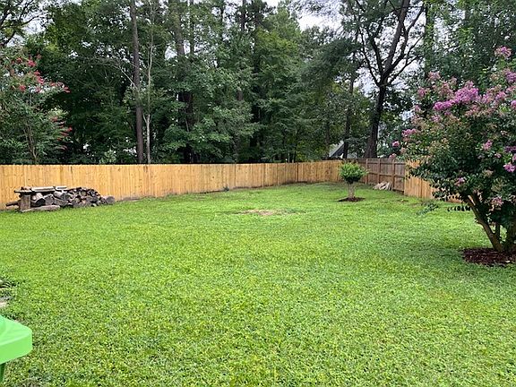 Fenced in backyard