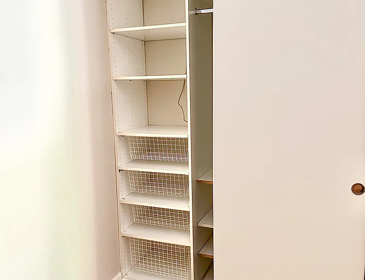 Downstairs bedroom - built in closet