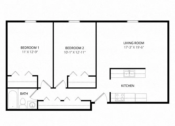 Floor plan Two Bedroom