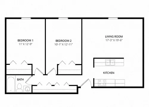 Floor plan Two Bedroom