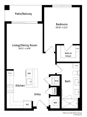 Floor plan A2 - 120% AMI