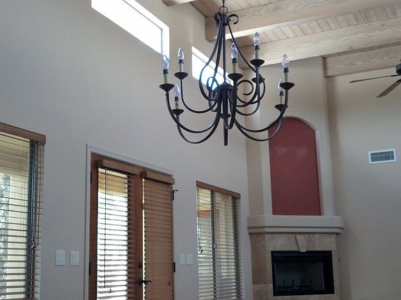 Great-room vaulted ceiling