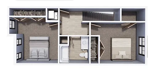 Floor plan 2 Bed 2 Bath