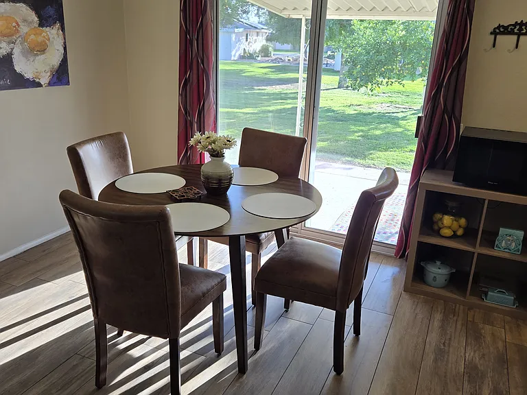 Dining Area to Slider to Covered Patio