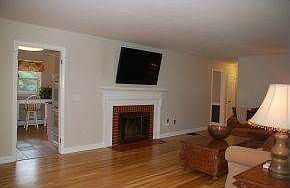 family room with hardwood