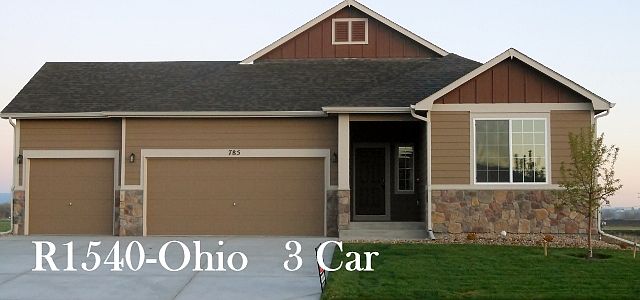 The Ohio with 3-Car Garage option