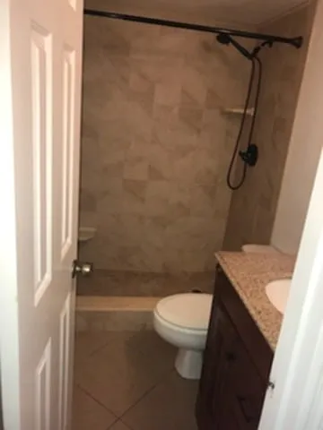 Your private bathroom that has been updated with vanity with granite countertop.