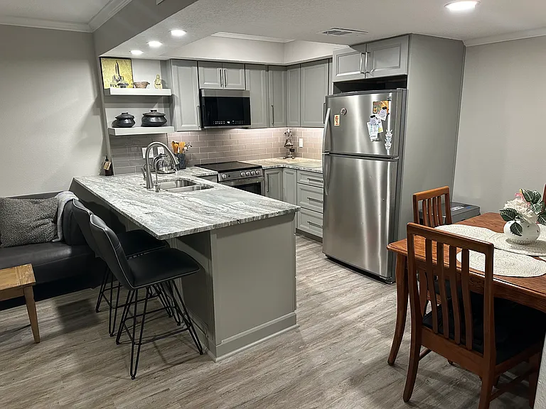 Kitchen and dining area