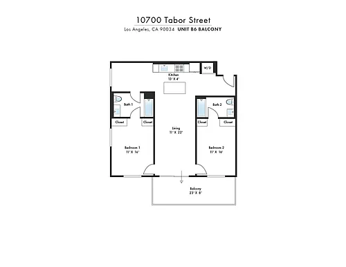 Floor plan B6 Balcony