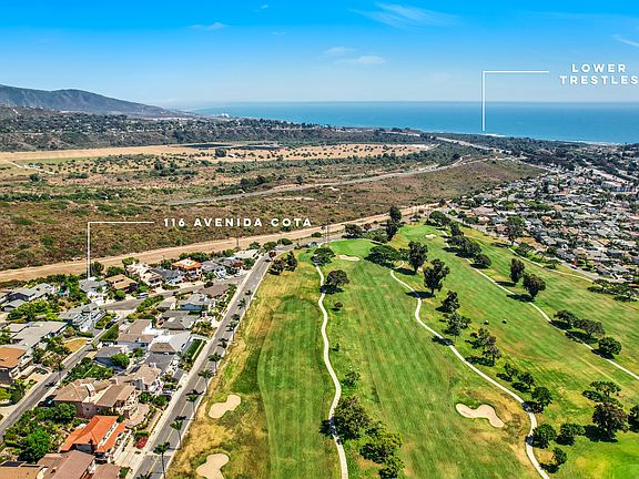 Location in relation Lowers Trestles & San Clemente Municipal Golf Course