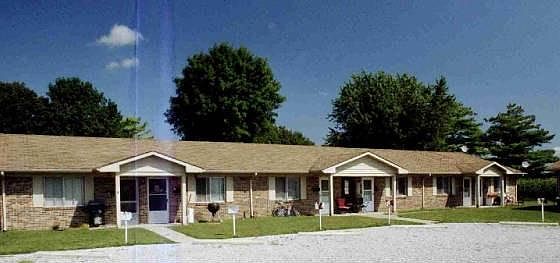 All ground level units - 2 BR units have a back door.