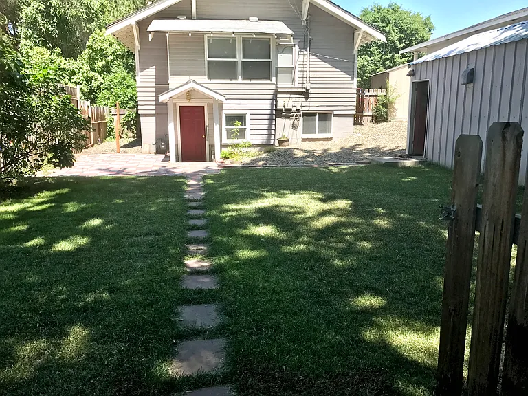 large fenced yard.
