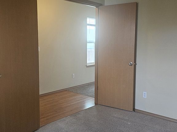 French doors to office off of entry