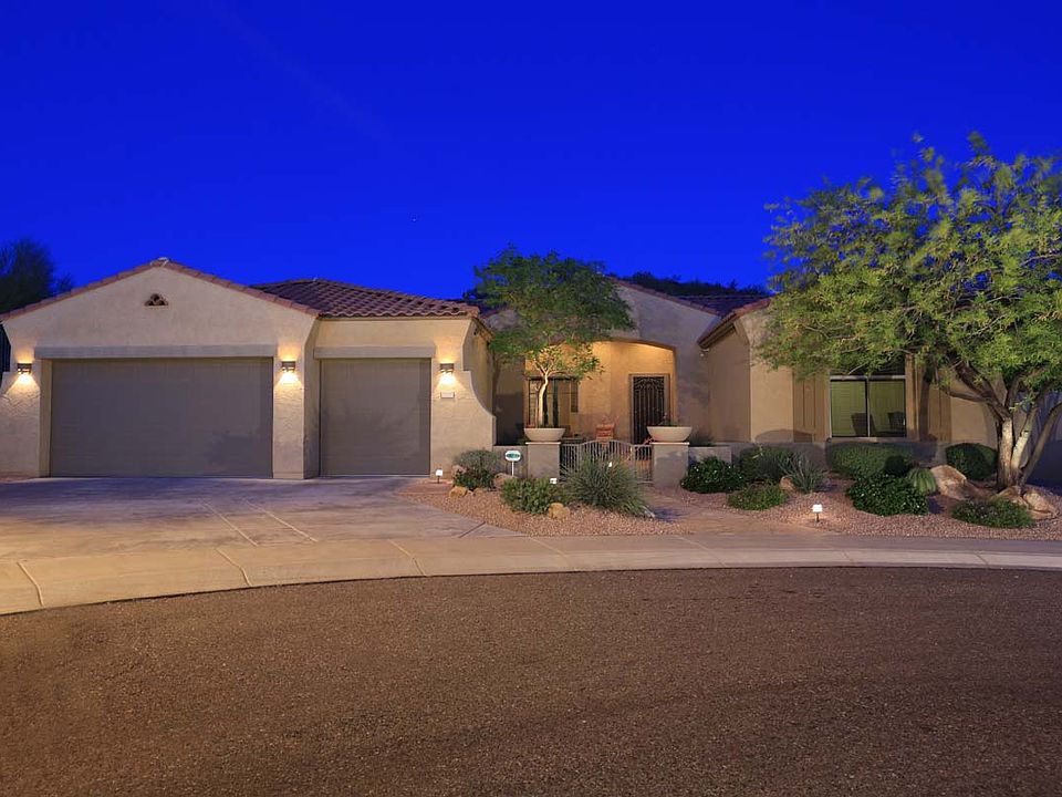 Front of home at night