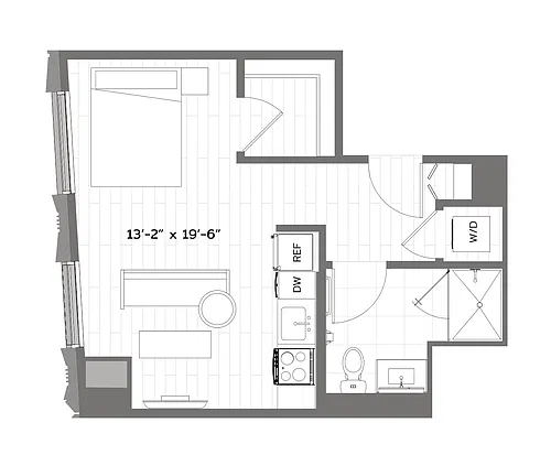 Floor plan Studio-T-S2