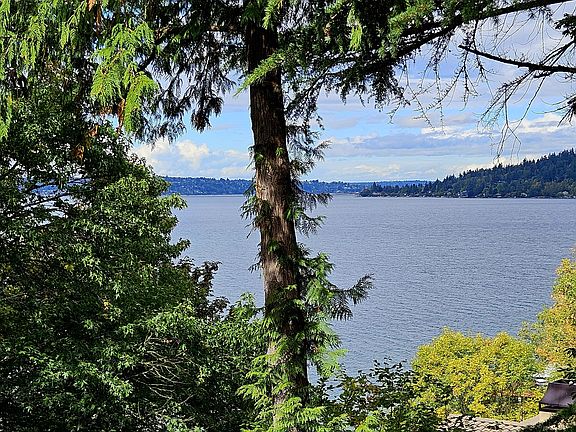 View of Lake Washington from both levels of this home.