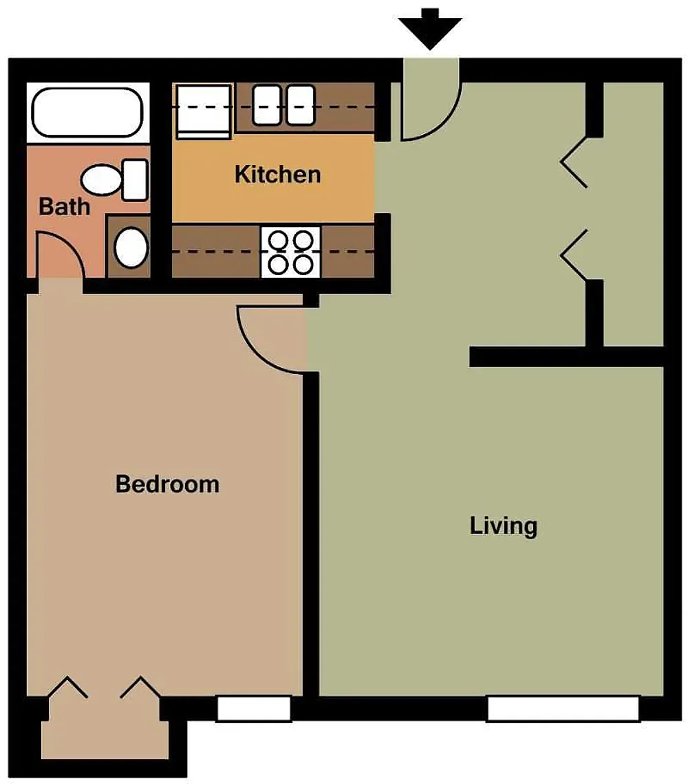 Floor plan 1 Bedroom