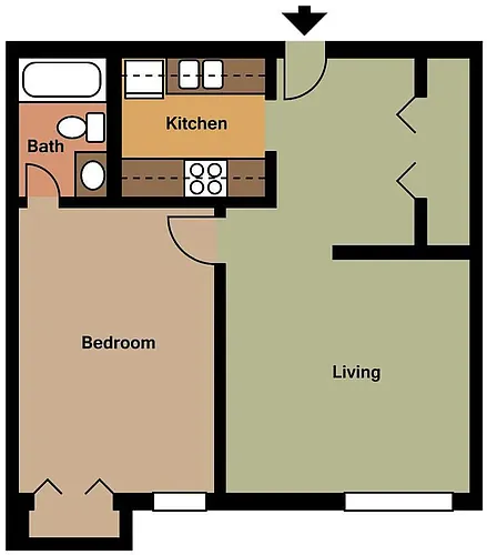 Floor plan 1 Bedroom