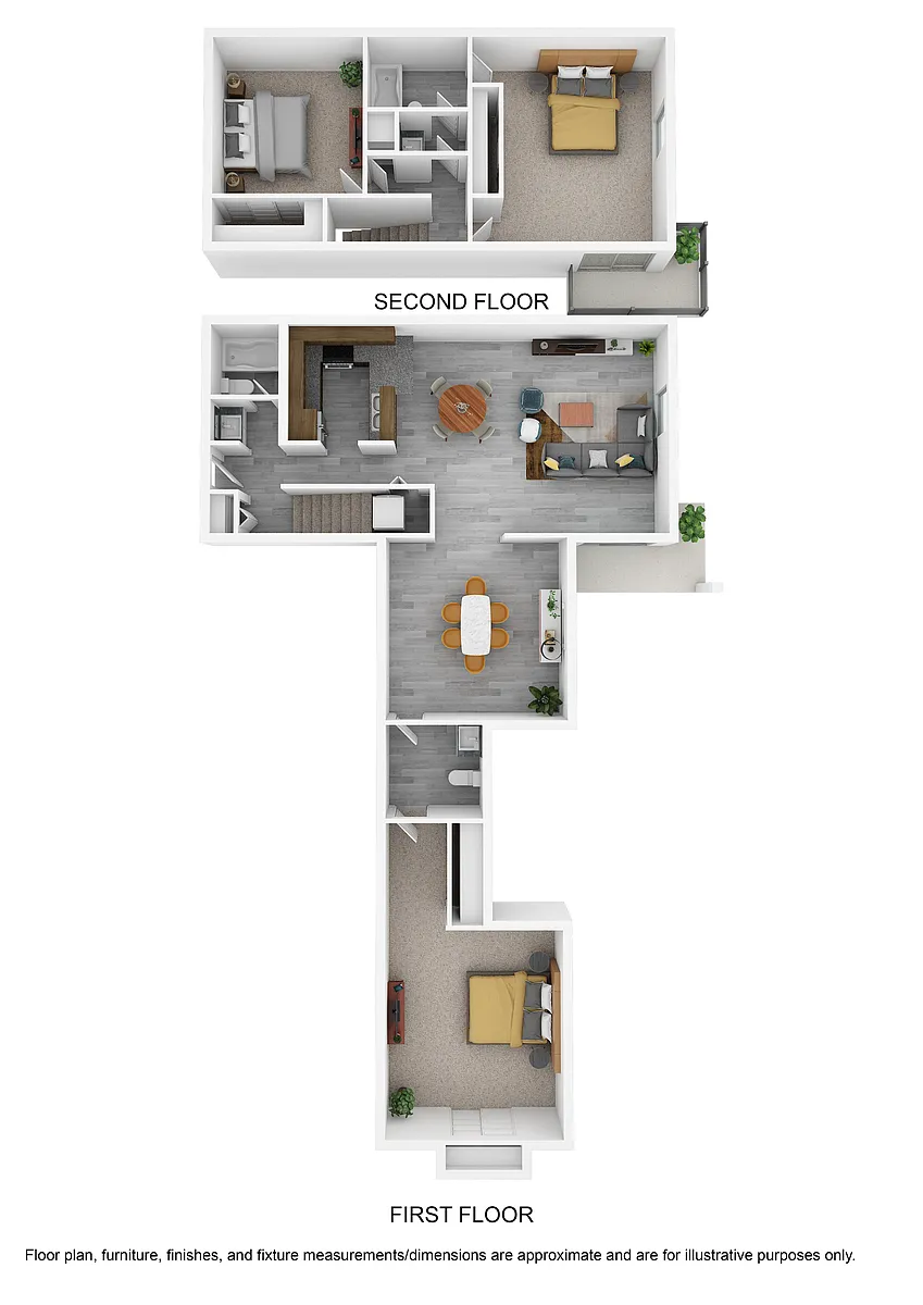 Floor plan Remodeled 3B2.5B Townhome