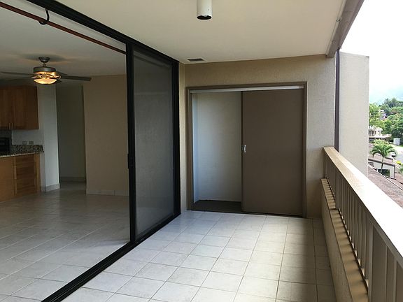 Lanai and storage room.