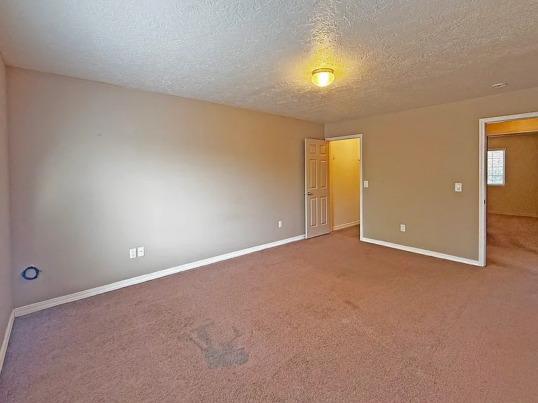 Master Bedroom with with view of Walk-in closet on the left and door to hallway on the right