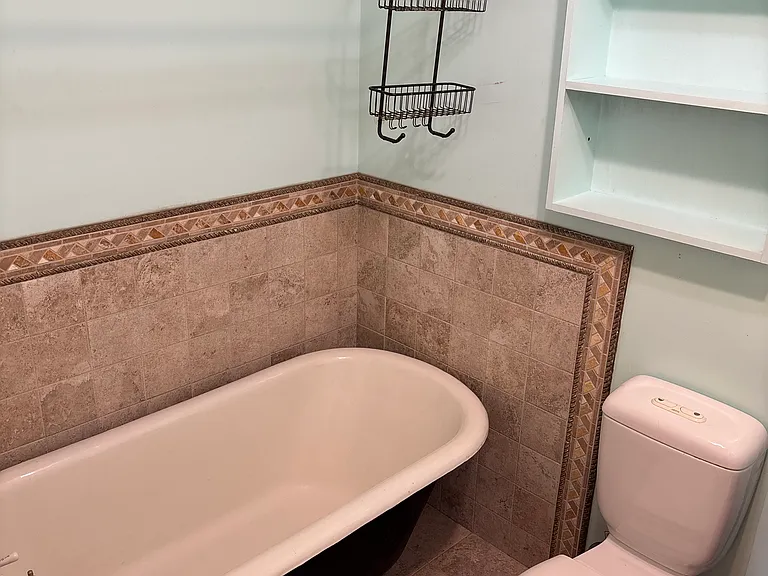 First floor bathroom clawfoot bathtub