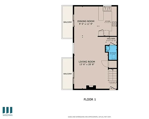 Floor plan 3 Beds, 2.5 Baths