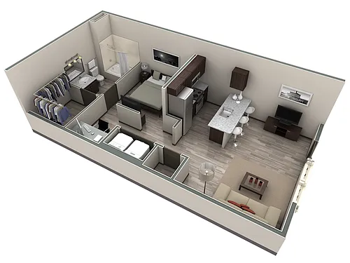 Floor plan Studio Retreat Courtyard