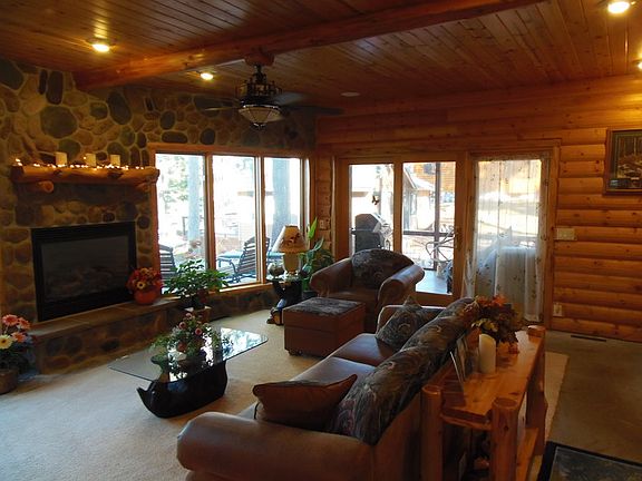 Great room with entrance to screen porch