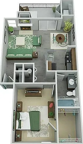Chianti Floorplan- One Bedroom, One Bath Chianti Floorplan- One Bedroom, One Bath