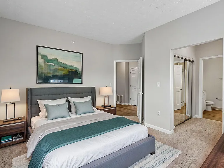 Elegant bedroom with modern decor