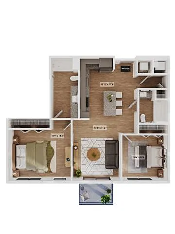 Floor plan 2x2- The Drewes