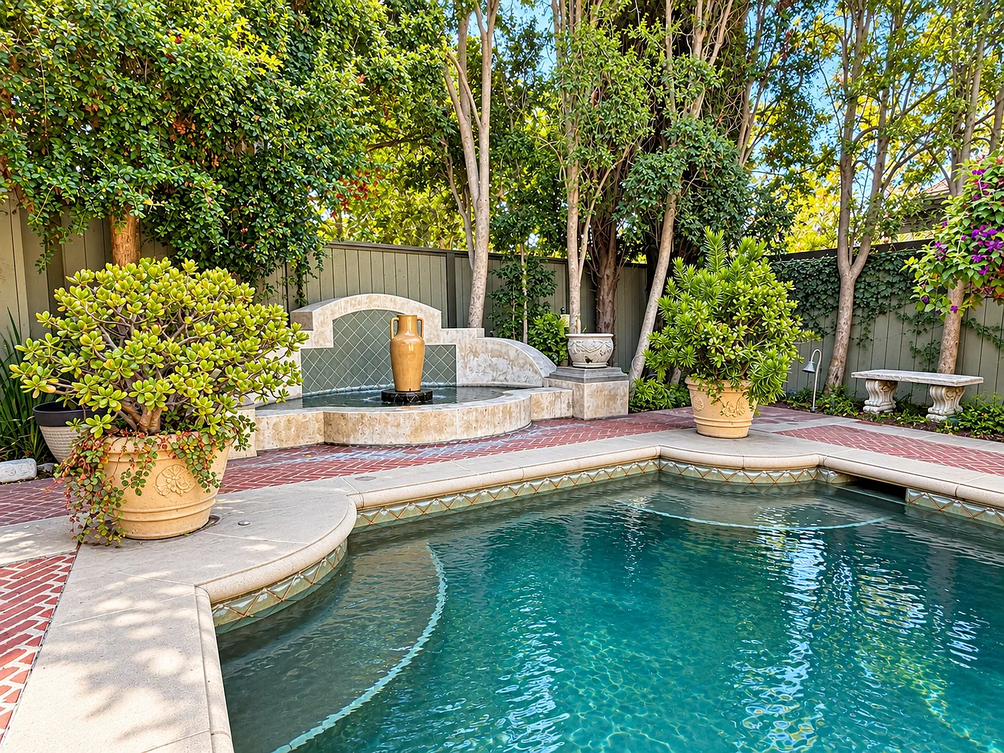 English-Tudor 3brm, 2 1/2 bath front residence AND, detached 1brm unit with, pool & spa — Photo 3