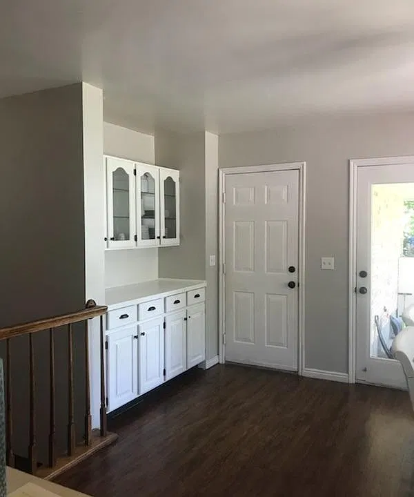 Built in hutch in kitchen