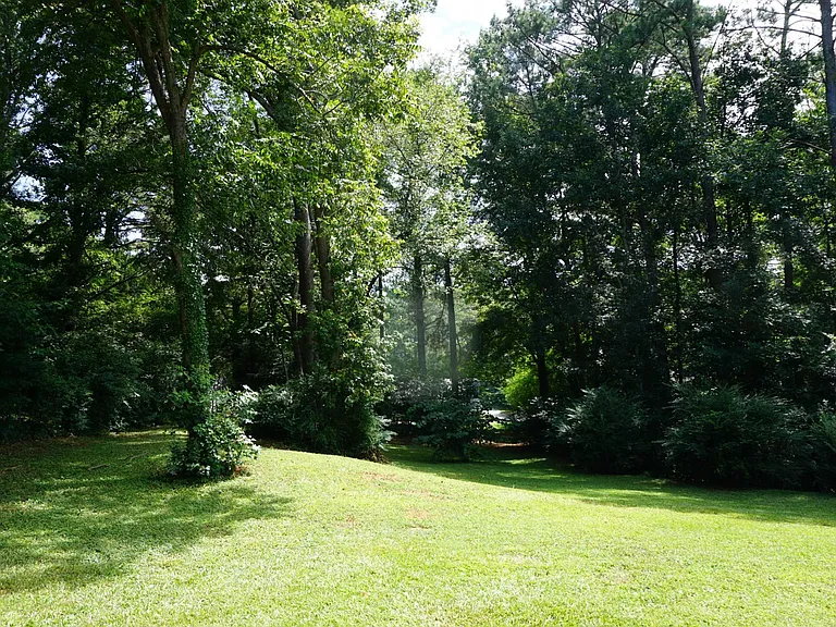 Large, private backyard.