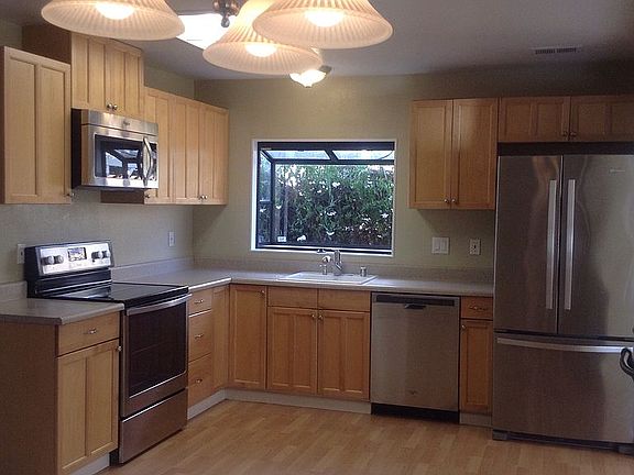 Kitchen with newer appliance