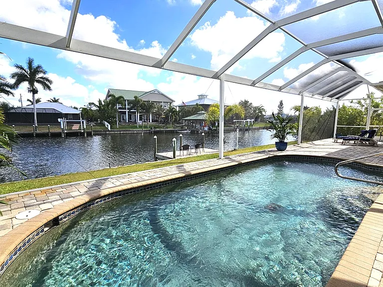 Heated saltwater pool