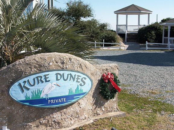 Private community beach access 2 blocks away with parking, bathrooms, and gazebo.