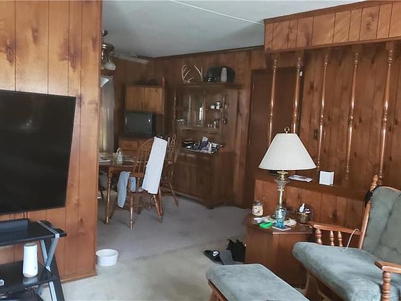 Living room, looking into dining room.