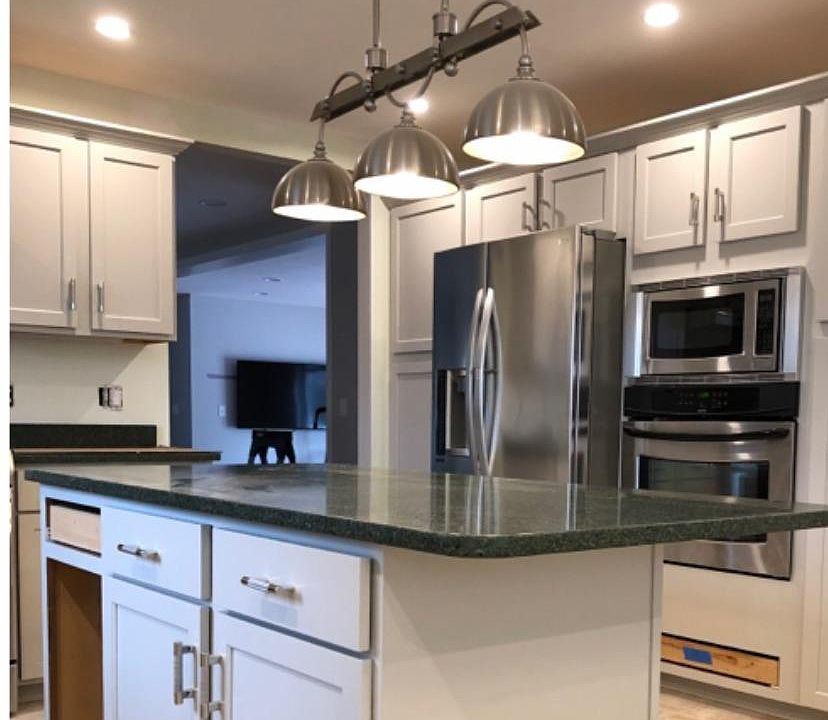 Remodeled kitchen under construction.