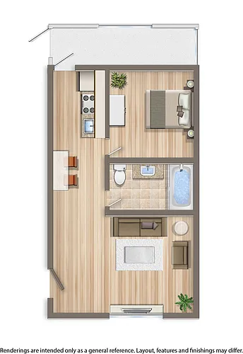 Floor plan 1 Bedroom