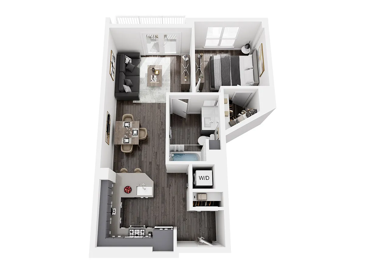 Floor plan 1x1-1BDC