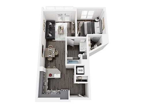 Floor plan 1x1-1BDC