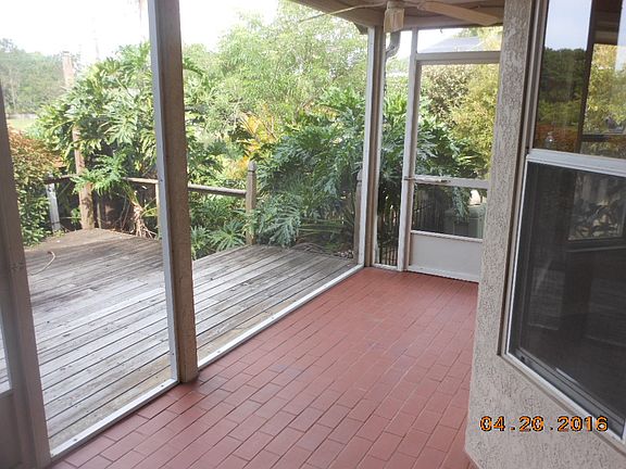 Patio overlooks deck