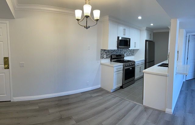 Kitchen with dining area.