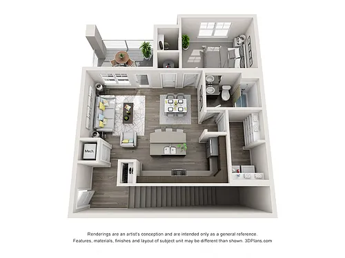 Floor plan 1x1 BFG
