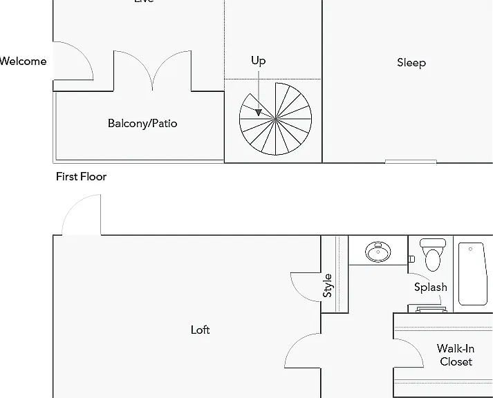 Carnegie | 2-Bedroom Floorplan Carnegie | 2-Bedroom Floorplan